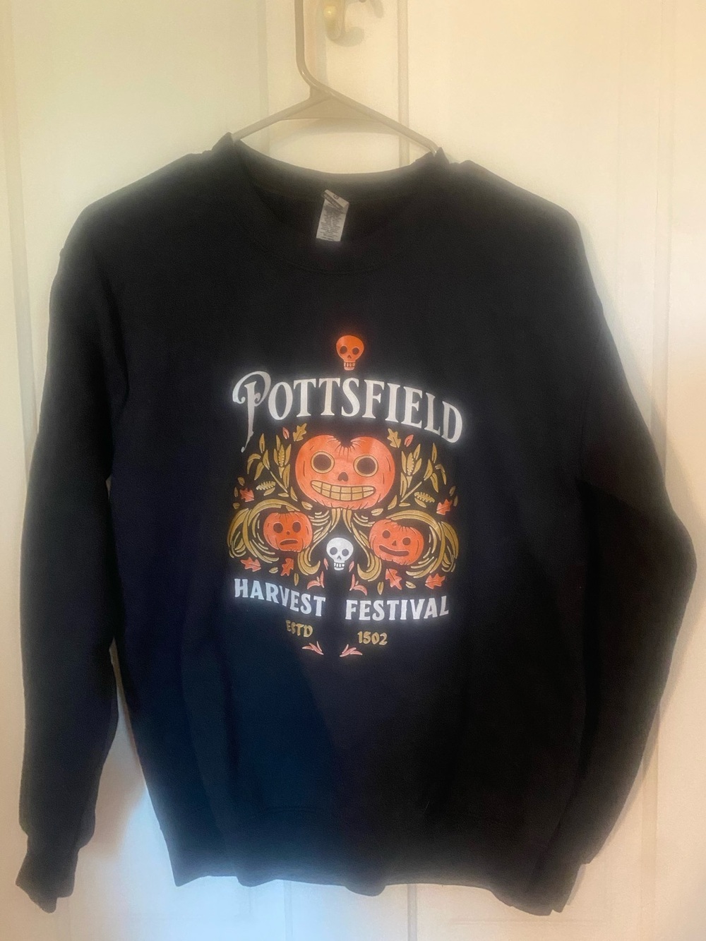 Over the Garden Wall Pottsfield Black Graphic Sweatshirt Size small